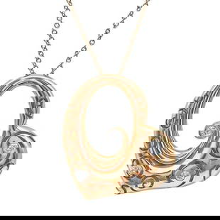 Roberto Coin 18k Rose Gold Diamond Heart Pendant Necklace: METAL: 18k Rose Gold. GEMSTONES: Diamonds approx. 0.65 ctw. MEASUREMENTS: Necklace length 17 1/2 inches, pendant is 45mm x 44mm. MARKED: Roberto Coin ruby maker's mark, Cento, 18 kt, Italy, G3-