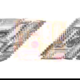 H. Stern Cobblestone 18k Yellow Gold Multi Gem-Set Bracelet: METAL: 18k Yellow Gold. GEMSTONES: Diamonds, Quartz, Amethyst, Tourmaline. MEASUREMENTS: Length 7 1/4 inches, width 62mm. MARKED: Maker's marks, 750. WEIGHT: 202 grams. Gemstones have not been