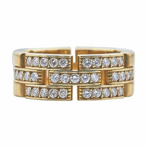 Cartier Maillon Panthere 18k Yellow Gold Diamond Band Ring