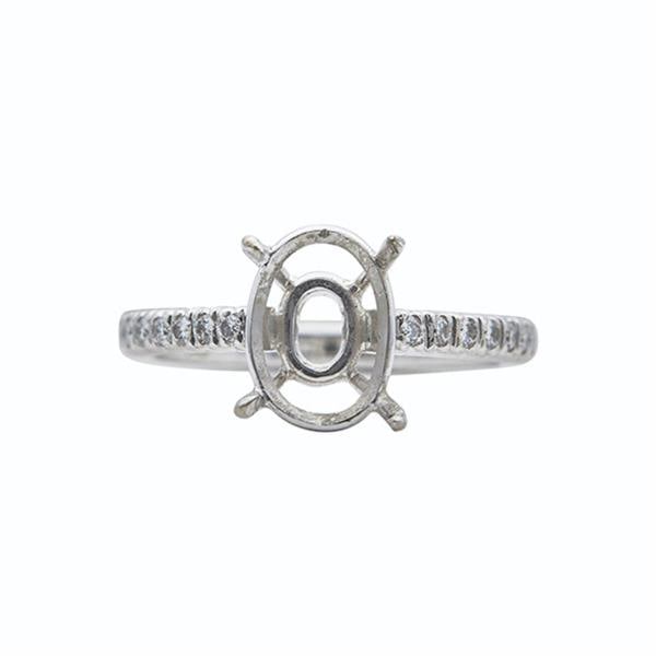 18k White Gold Diamond Engagement Ring Setting (1 of 2)