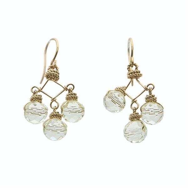 A Pair of 14k Yellow Gold Citrine Drop Earrings: METAL: 14k Yellow Gold. GEMSTONES: Citrines. MEASUREMENTS: 34mm x 19mm. MARKED: 14k, L. WEIGHT: 4.3 grams. Gemstones have not been graded for color and clarity, and tested for clarity and color enhanc
