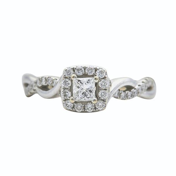 The Leo 14k White Gold Princess Cut Diamond Engagement Ring (1 of 2)