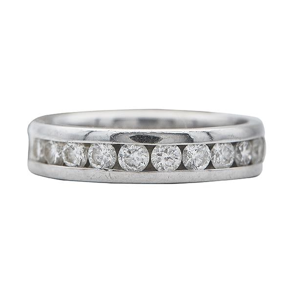14k White Gold Diamond Channel Set Band Ring (1 of 2)