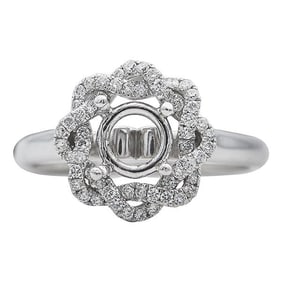 Gabriel & Co. 14k White Gold Diamond Engagement Ring Setting