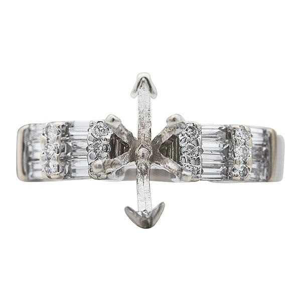 18k White Gold Diamond Engagement Ring Setting (1 of 3)