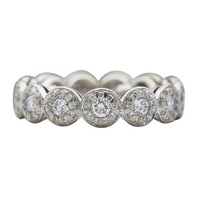 Kwiat 18k White Gold Diamond Eternity Band Ring