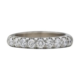 14k White Gold Diamond Band Ring