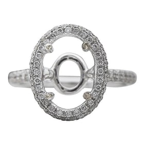 18k White Gold Diamond Ring Setting
