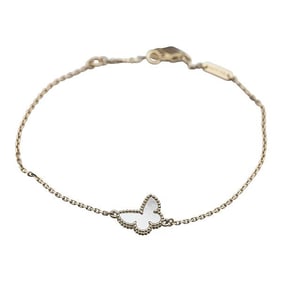 Van Cleef & Arpels Sweet Butterflies 18k Yellow Gold Mother-of-Pearl Bracelet