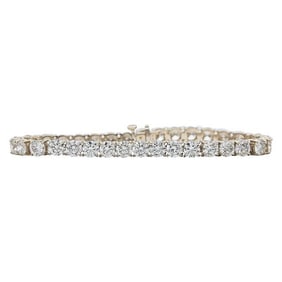 14k Yellow Gold Faint Brown Diamond Tennis Bracelet