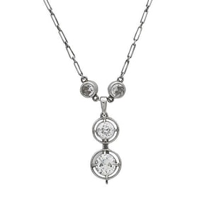 Platinum Diamond Pendant Necklace