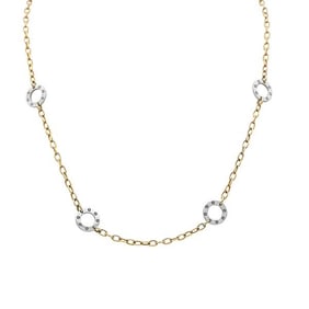 18k Yellow and White Gold Chain Necklace
