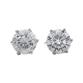 Pair of 14k White Gold Diamond Earstuds