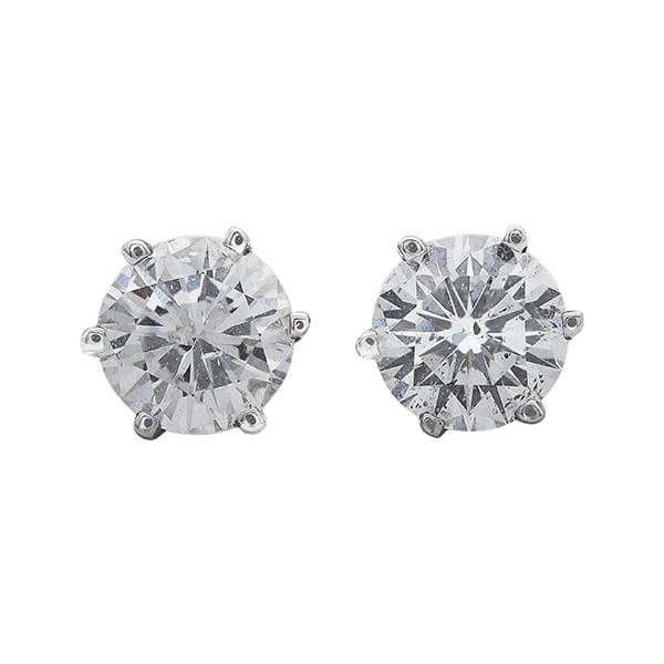 Pair of 14k White Gold Diamond Earstuds (1 of 3)