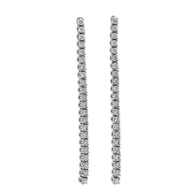 Pair of 18k White Gold Diamond Drop Earrings