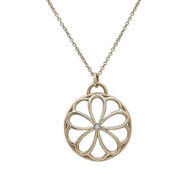 Tiffany & Co. Garden Flower 18k Rose Gold Diamond Pendant Necklace