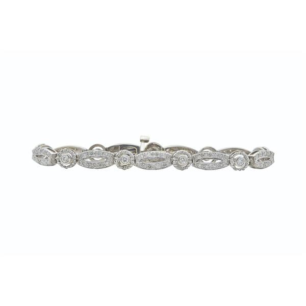 14k White Gold Diamond Link Bracelet (1 of 3)