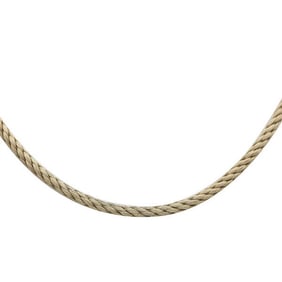 14k Yellow Gold Braided Rope Chain Necklace