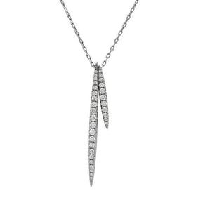 Shane Co. 14k White Gold Diamond Pendant Necklace