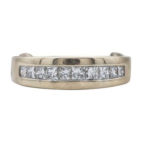 Kallati 14k Yellow Gold Princess Cut Diamond Band Ring