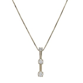 14k Yellow Gold Diamond Pendant Necklace
