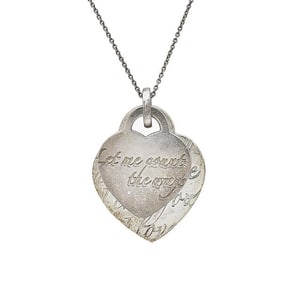 Tiffany & Co. Let Me Count the Ways I Love You Sterling Silver Heart Tag Necklace