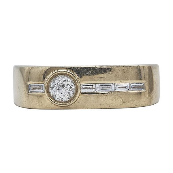 14k Yellow Gold Crown of Light Cut Diamond Band Ring (1 of 3)