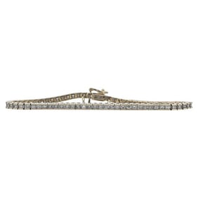 14k Yellow Gold Diamond Tennis Bracelet