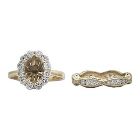 Tacori 18k Yellow Gold Diamond Engagement Ring Setting