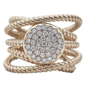 Crivelli 18k Rose Gold Diamond Band Ring