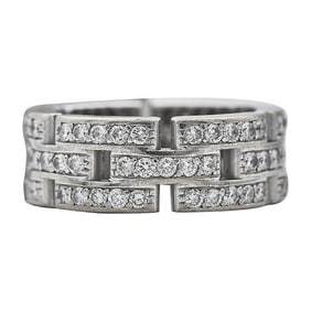 Cartier Maillon Panthère 18k White Gold Diamond Band Ring
