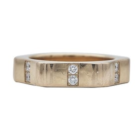 Mont Blanc 18k Rose Gold and Diamond Band Ring