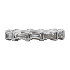 Platinum Tapered Baguette-Shaped Diamond Eternity Band Ring