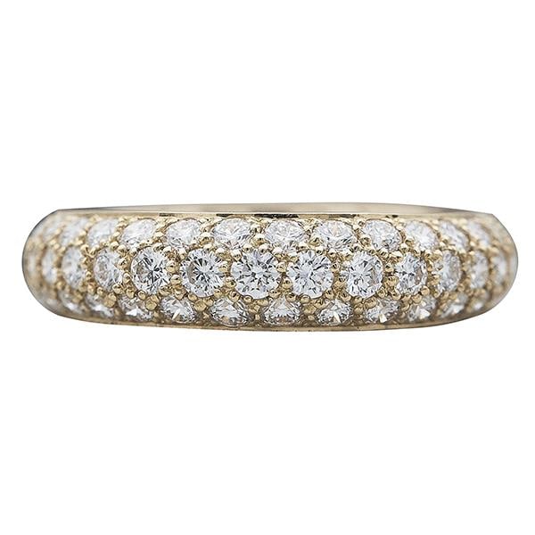 Cartier 18k Yellow Gold Pavé Diamond Band Ring (1 of 4)