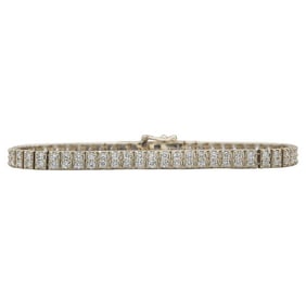 14k Yellow Gold Diamond Tennis Bracelet