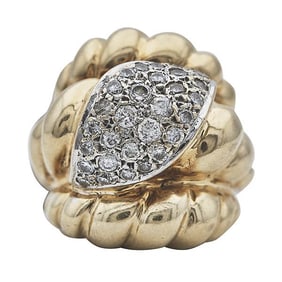 14k Yellow Gold CZ Ring