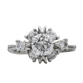 18k White Gold Diamond Engagement Ring