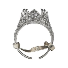 Platinum and Diamond Engagement Ring Setting