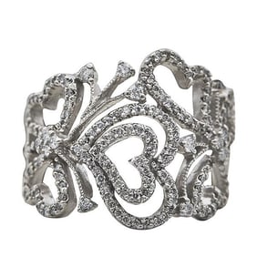 Effy 14k White Gold Diamond Openwork Band Ring