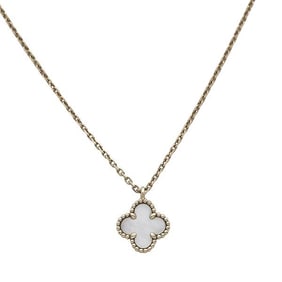 Van Cleef & Arpels Sweet Alhambra 18k Yellow Gold Mother-of-Pearl Pendant Necklace