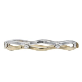 14k Yellow and White Gold Bangle Bracelet