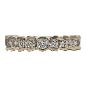 14k Yellow Gold 9 Stone Diamond Step Band Ring