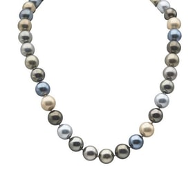 Sterling Silver Tahitian Pearl Necklace