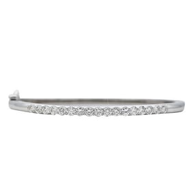 18k White Gold Diamond Bangle Bracelet