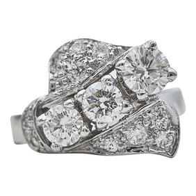 Platinum Diamond Three Stone Ring