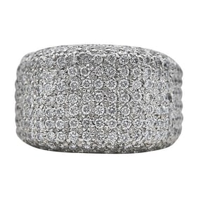Sonia B. 18k White Gold Pavé-Set Diamond Band Ring