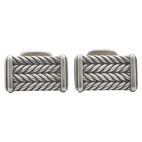 David Yurman Chevron Sterling Silver Cufflinks