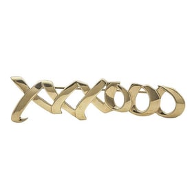 Vintage Tiffany & Co. Paloma Picasso XO 18k Yellow Gold Brooch Pin