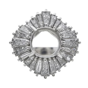 Platinum Diamond Ballerina Engagement Ring Setting