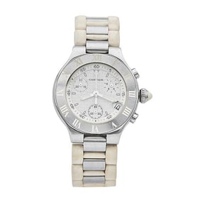 Cartier Chronoscaph 21 Stainless Steel Watch Ref. W10197U2 / 2996, circa 2000